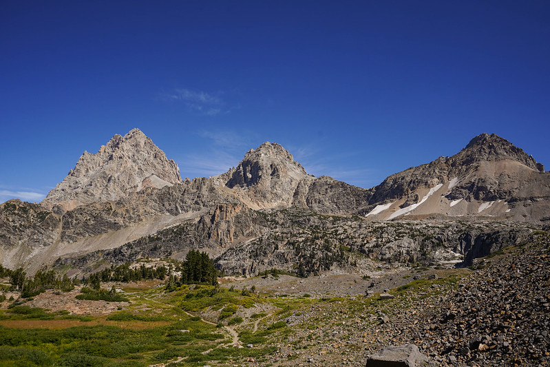 View from the Teton Crest Trail near Hurricane Pass.