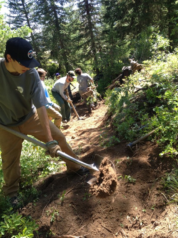 Building trail at Jenny