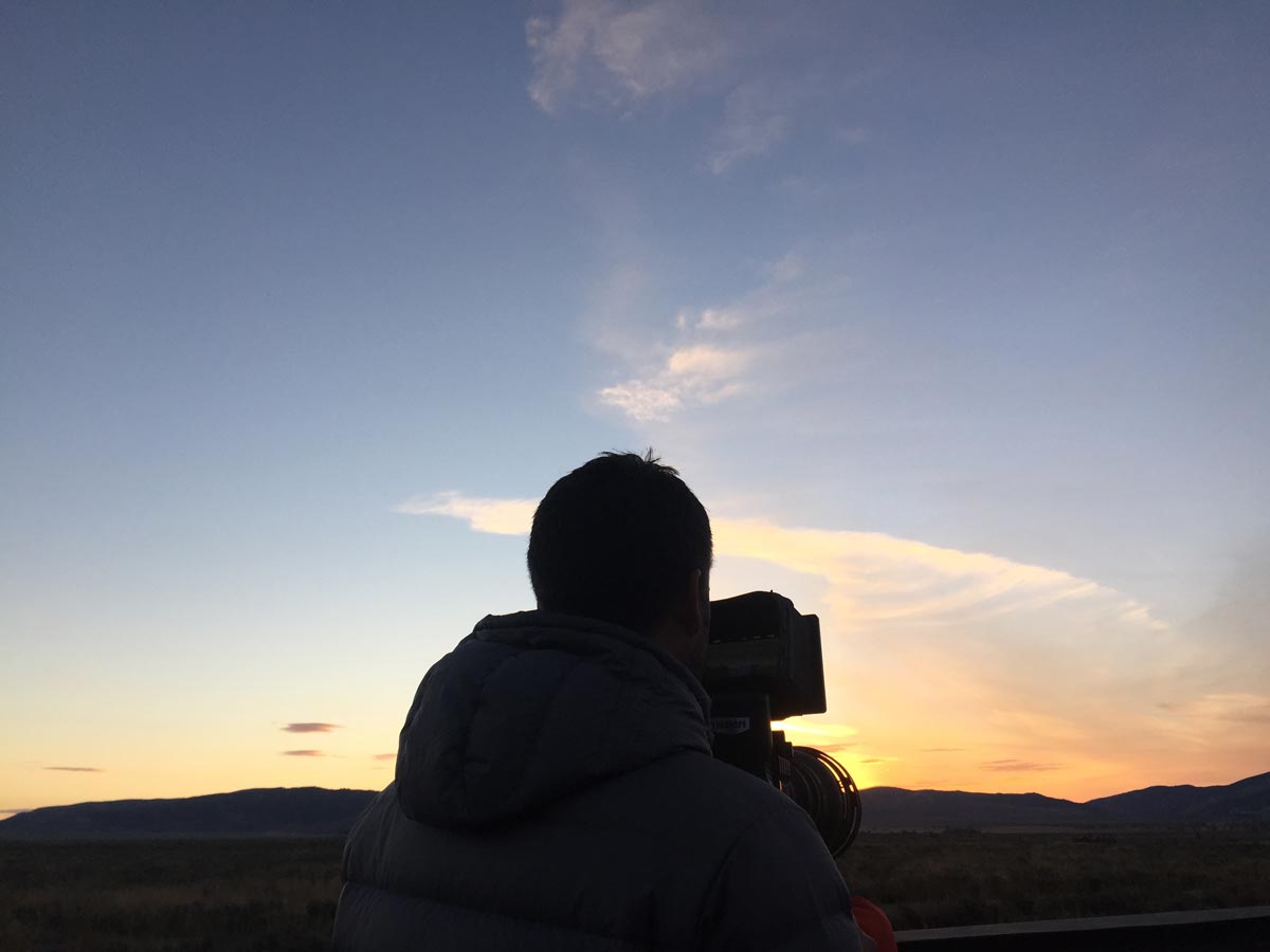 Ryan set up the large camera he uses when filming wildlife in the park while we listened to elk bugling against the backdrop of a beautiful sunrise. 
