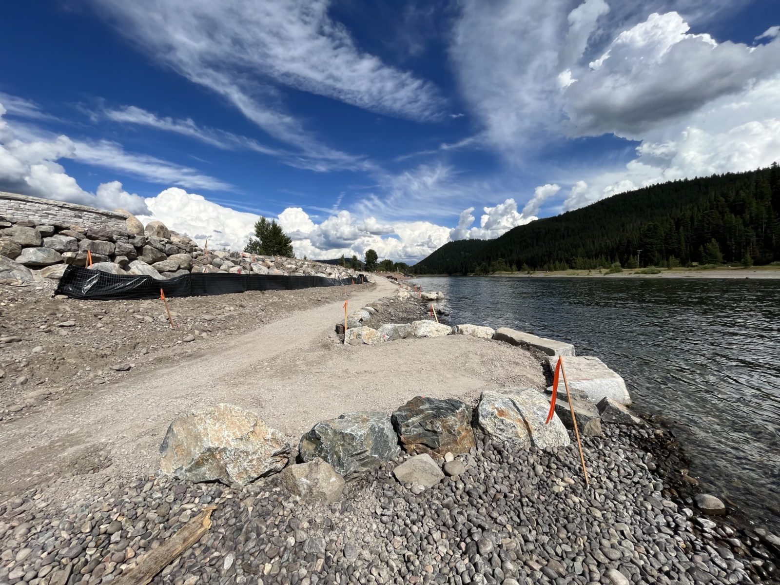 The accessible pathway leads visitors of all abilities to the water's edge and new fishing platforms will provide the opportunity for people in wheel chairs to cast a line on the Snake River.