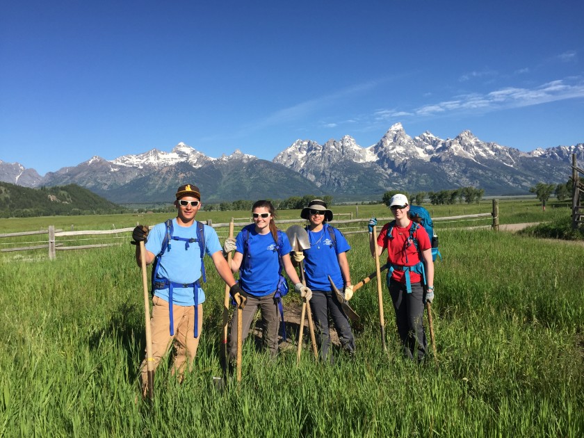 In front of Tetons