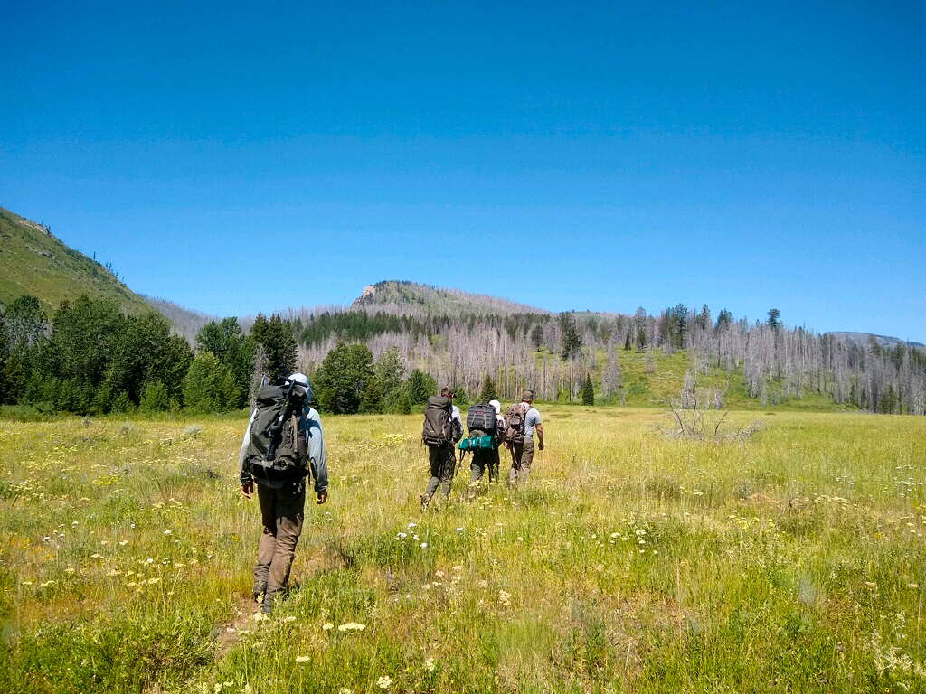 Isaac and his NPS Trail Crew hike into the backcountry of Grand Teton.