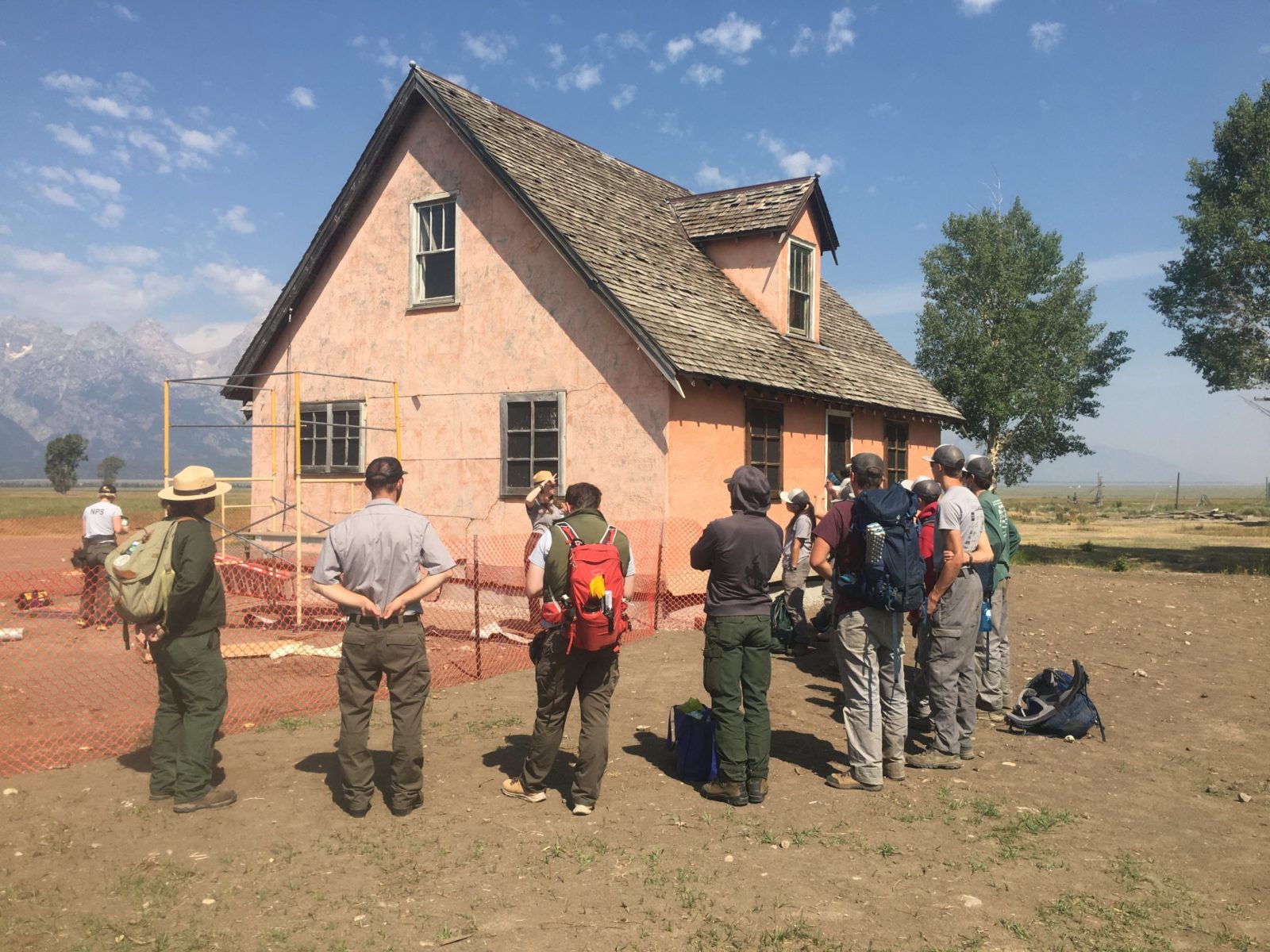 Learning about the importance of preserving the many historic structures in Grand Teton National Park.