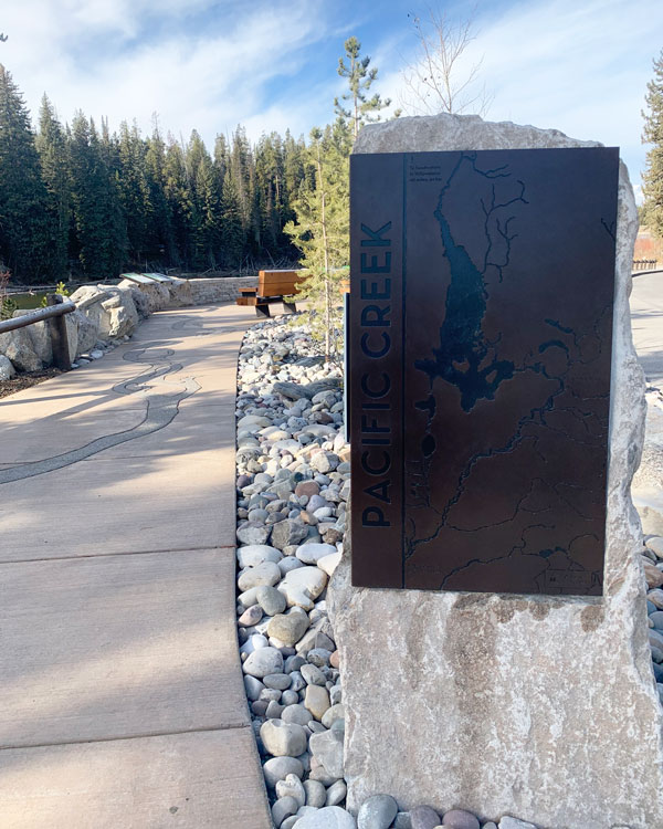 Interpretive signs and exhibits have been installed for visitor education at Pacific Creek Landing.