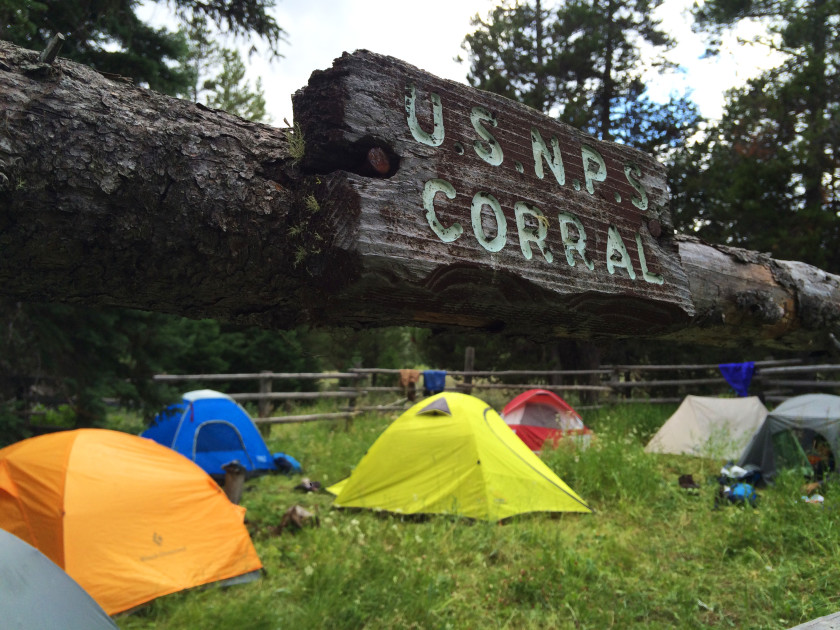 Tents setup at Webb Canyon camp