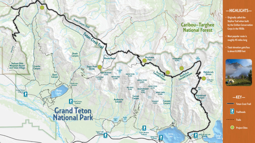 Trail crews have begun restoration work near Hurricane Pass on the Teton Crest Trail.