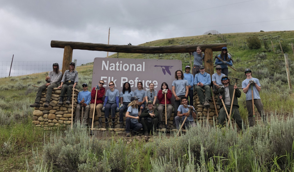 YCP enjoyed a day learning and working at the National Elk Refuge.