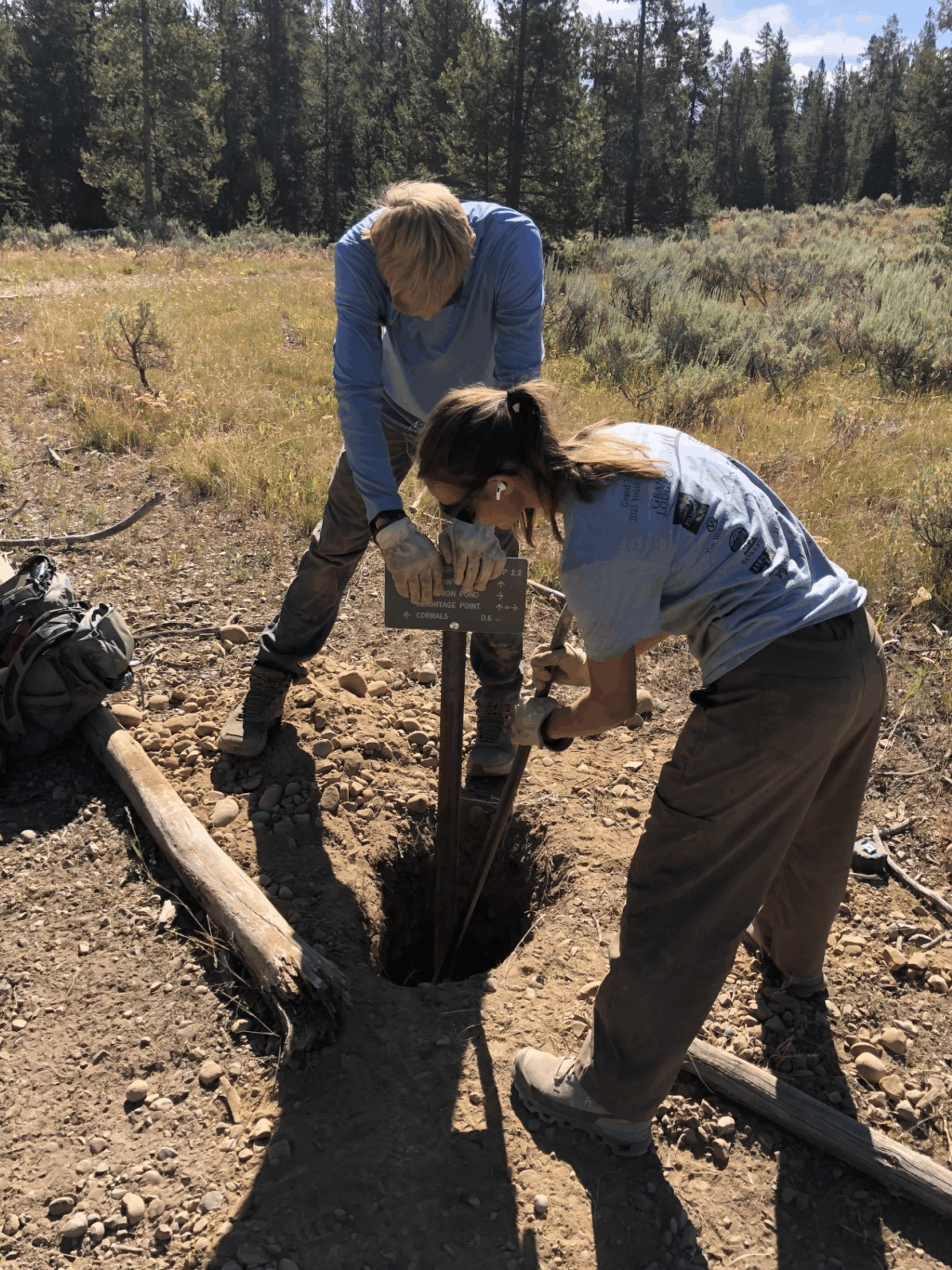 YCP installs new signs near Colter Bay.