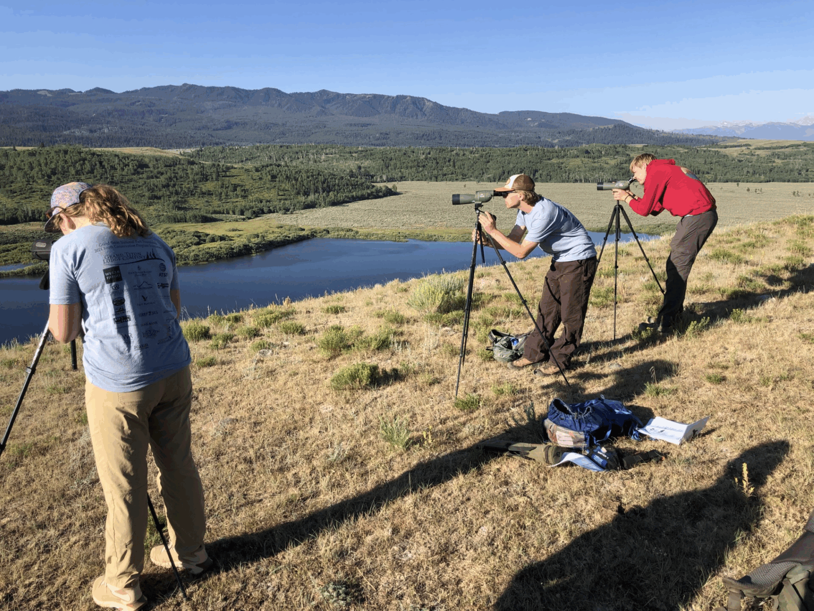 YCP enjoy a morning observing wildlife with a park biologist.