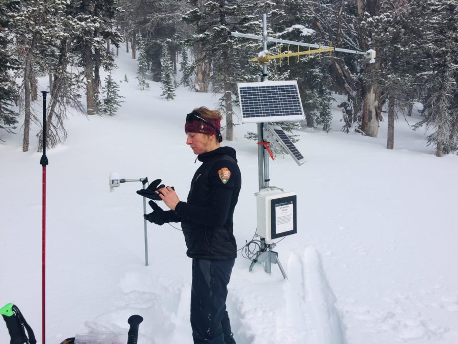 GTNP meterorological technician Lisa Van Sciver regularly maintains Foundation-funded weather stations in GTNP.