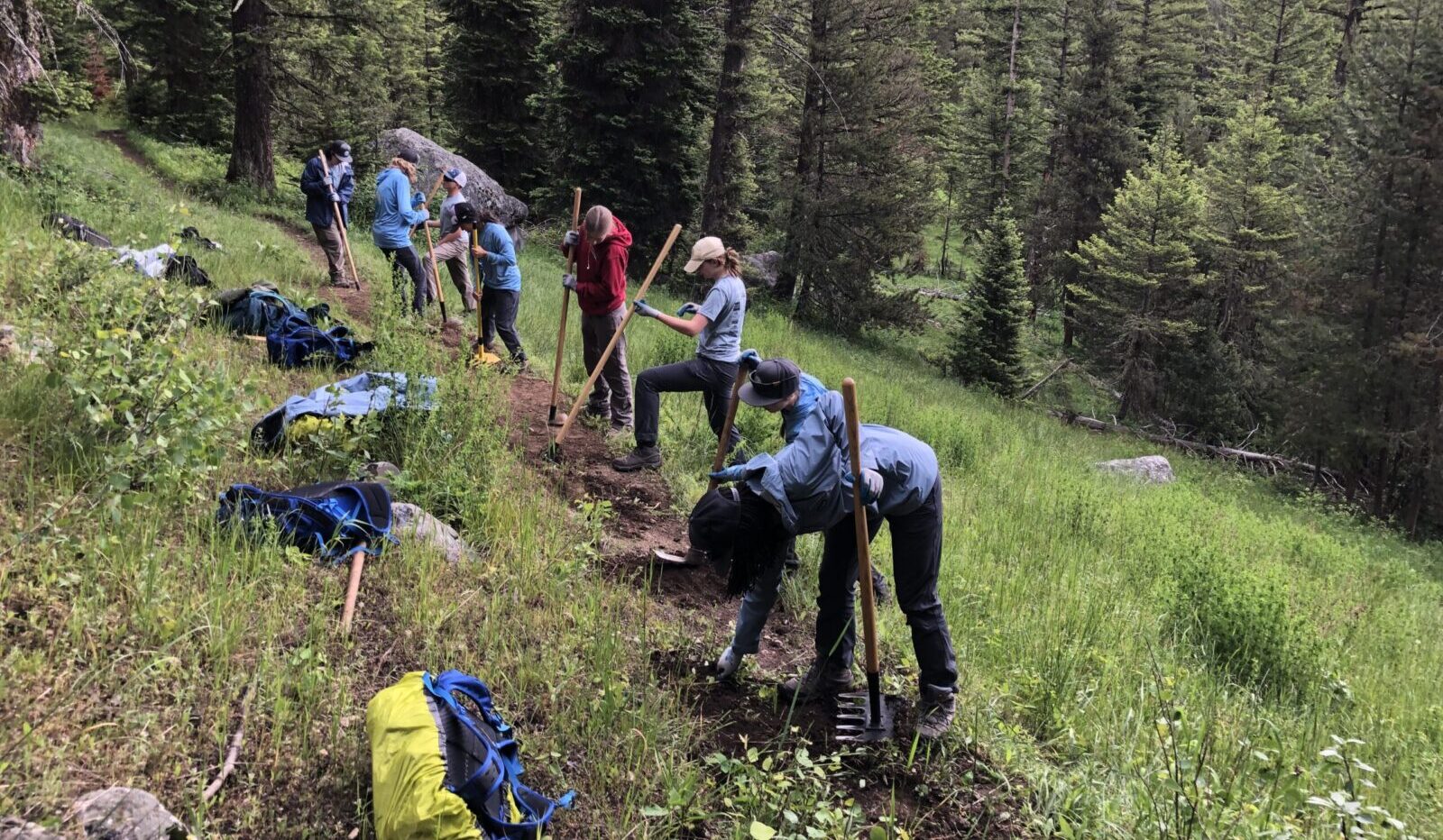 YCP works together to improve the Wister Draw Trail near Phelps Lake.