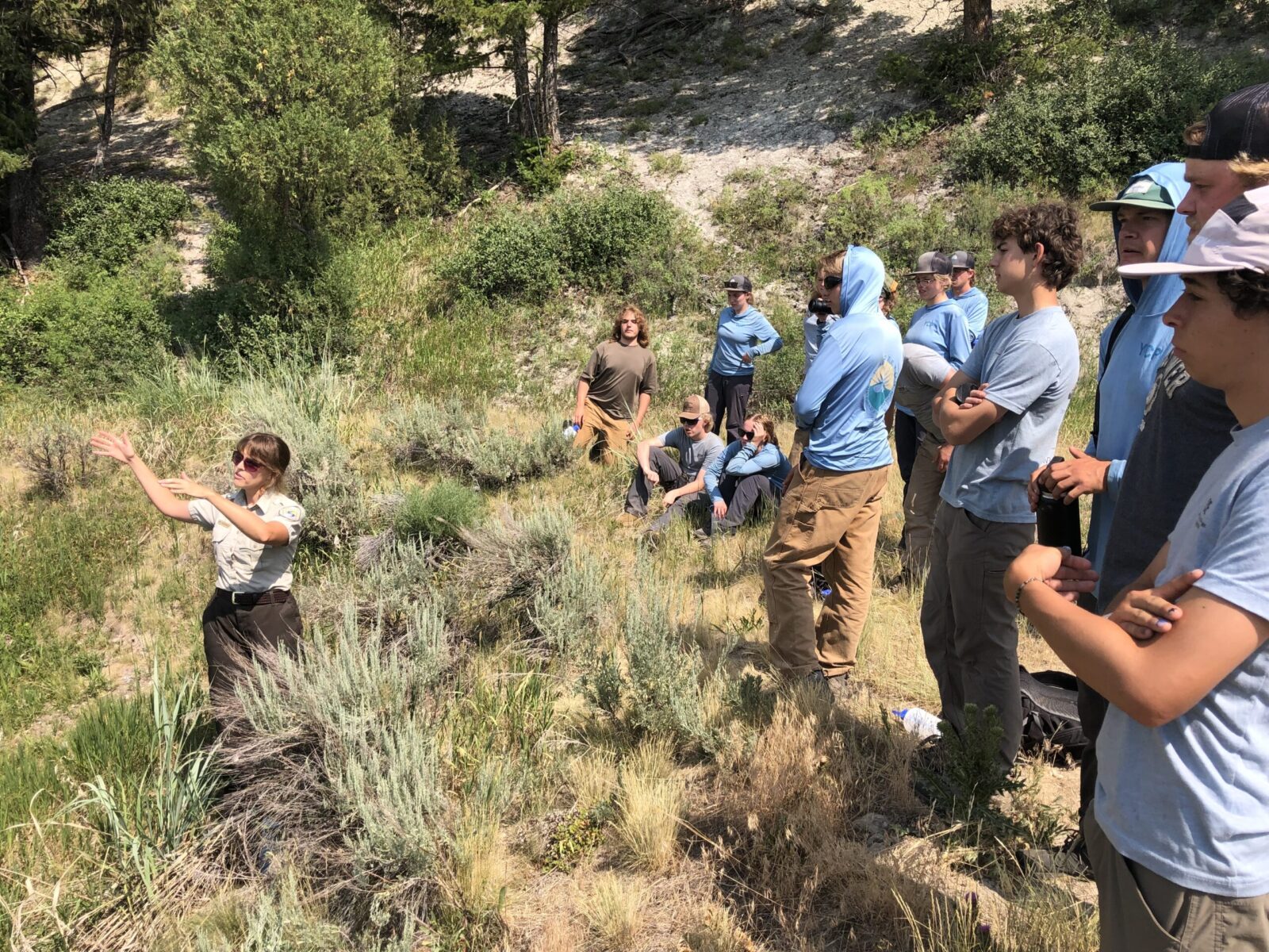 image_50770945 YCP learns about sound ecology from a park social scientist.